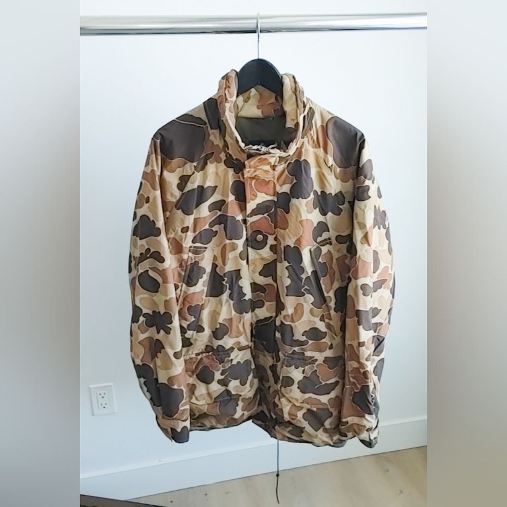 Vtg 90s Columbia Sportswear Camo Hunting Jacket Radial Sleeve Large HM502X